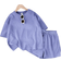 Shein Tween Girl Solid Color Knitted Short Sleeve Round Neck Top And Loose Shorts Casual TwoPiece Outfit