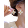 Shein 1pair Needle Fashionable Luoshen Flower Drop Glaze White Flower Earrings For Women For Daily Decoration