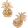 Shein 1pair New Fashion Creative Pineapple Stud Earrings For Women's Summer Beach Accessories