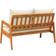 vidaXL Udendørs Cremefarvet Solidt Akacietræ 115 x 65 x 71 cm Sofa