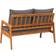 vidaXL Udendørs Cremefarvet Solidt Akacietræ 115 x 65 x 71 cm Sofa