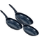Herzberg 3 Sartenes Azul Juego de utensilios de cocina 3 Piezas