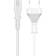 Qnect Mains cable Euro-connector type C7, 5m, White