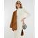 River Island ribbed midi dress in cream-White