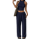 Shein Navy Blue Knitted pcsSet Casual Women Tracksuit
