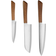 Anders Petter Concept Knivset 3 Delar Trähandtag Stål/Brun Knivset