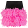 Úchè Faux Leather Mini Feather Skirt - Black