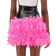 Úchè Faux Leather Mini Feather Skirt - Black
