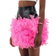Úchè Faux Leather Mini Feather Skirt - Black