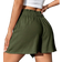 Shein Women Loose Solid Color Ruffled Waist Casual Shorts