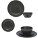 Dunelm Hampton 12 Piece - Charcoal Dinner Set 12pcs