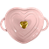 Paris Hilton Enameled Cast Iron Dutch Oven Heart-Shaped Pot with Lid 4-Quart Pink with lid 0.98 gal