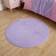OHS Supersoft Round Rug - Lilac Pink, Purple 100cm
