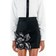 Úchè Crocodile Prints Flower Patch Skirt - Black