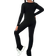 Shein pc Girls Black Ribbed Long Sleeve Skinny Jumpsuit Fashionable Streetwear For Sports And Yoga