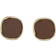 Shein 1pair Trendy Geometric Square Shape Resin Drop Earrings For Women