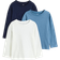 H&M Long-Sleeved T-shirts 3-pack - White/Blue/Navy Blue (0503569041)