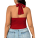 Shein Plus Sexy Solid Color Halter Backless Camisole Top Summer
