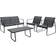 Outdoor Essentials Turin Textilene Sofa Set Outdoor Lounge Set, 1 Table incl. 2 Chairs & 1 Sofas