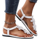 Shein Ladies Thong Flat Sandals With Stylish White Flowers Elasticslip Design TStrap Flat Sandals Elegant And Perfect For Weddings