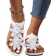 Shein Ladies Thong Flat Sandals With Stylish White Flowers Elasticslip Design TStrap Flat Sandals Elegant And Perfect For Weddings