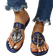 Shein Womens Flat Sandals New Fashion Metal Trident Decorated Flip Flops Outdoor Casual Lightweight Slipper