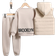 Shein Young Boy Letter Graphic Thermal Lined Sweatshirt & Sweatpants & Vest Hooded Jacket