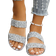 Shein Women Sparkly Glitter Decorated Slippers Casual Flat Summer Shoes Lightweight Beach Sandals
