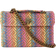 Kurt Geiger Kensington Bag - Rainbow Woven Shoulder Bag - Multi-Coloured
