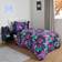 OHS Neon Gaming Check Reversible Set, - Single Duvet Cover Black (200x135cm)