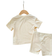 Shein Baby Girl Casual Simple Pearl Imitation Ice Cream Rainbow Summer Printed Short Sleeve Shorts Set Suitable For Summer