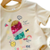 Shein Baby Girl Casual Simple Pearl Imitation Ice Cream Rainbow Summer Printed Short Sleeve Shorts Set Suitable For Summer