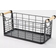 Brightroom Small Rectangular Wire Natural Wood Handles 13.75 x 6 x 6 in Basket 13.8"