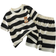Shein Young Boy Summer Short Sleeved Striped Set - Striped