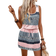 Shein Sommerliches, lässiges Tank-Kleid für Damen mit elastischem Bund und Zugband sowie Farbblock-Design