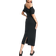 ASOS DESIGN Pencil Midikjole Med Plisseret Skulder - Sort
