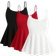 Shein Plus Women Summer Solid Color Ruffled Hem Casual Spaghetti Strap Tank Top