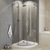 Hill Ceramic Duschhörn Med Duschkar Ondra 8 Mm 80x80 Cm Rund Krom Blank 810x810x2005mm