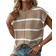 Shein Casual Loose Round Neck Drop Shoulder Vest - Striped