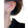 Shein Fashionable Heart Shaped Stud Earrings With Folds And Full Of Rhinestones, Suitable For Festive Parties, Weddings, And Valentine's Day Exclusive Gift