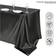 Shein Rectangle 1pc Modern Satin Tablecloth Black (147x147cm)