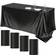 Shein Rectangle 1pc Modern Satin Tablecloth Black (147x147cm)
