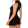 PrettyLittleThing Petite Black Soft Touch High Neck Sleeveless Skort Playsuit, Black