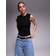 River Island Womens Sleeveless Ribbed Tank Top - Black
