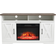 Living and Home 2 Door 2 Shelf White Fireplace TV Unit 76 x 38 x 138 cm TV Bench 138x76cm