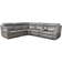 Macy's Sheeler 5-Pc. Faux Sectional with 3 Power Motion Flax Sofa 6pcs 4 Seater