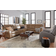 Macy's Sheeler 5-Pc. Faux Sectional with 3 Power Motion Flax Sofa 6pcs 4 Seater