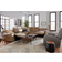 Macy's Sheeler 5-Pc. Faux Sectional with 3 Power Motion Flax Sofa 6pcs 4 Seater