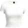 Shein Schwarz-weißes minimalistisches Lässig-Rundhals-Kurzarm-T-Shirt für Frauen, schmale Passform, geeignet für den Sommer