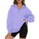 Shein Womens Solid Color Half Zip Stand Collar Long Sleeve Sweatshirt